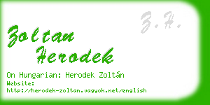zoltan herodek business card